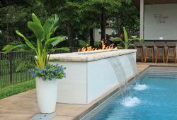 Fire and water features adding a stunning focal point 